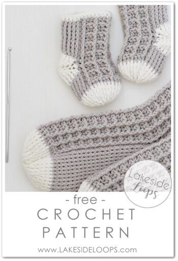 Watson Waffle Crochet Socks – FREE Pattern – Lakeside Loops