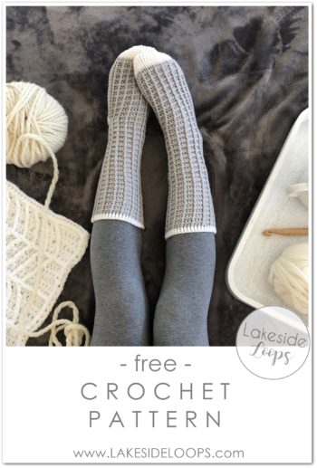 Watson Waffle Crochet Socks – FREE Pattern – Lakeside Loops