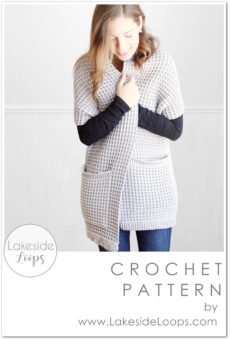 Watson Waffle Crochet Cardigan – FREE Pattern – Lakeside Loops