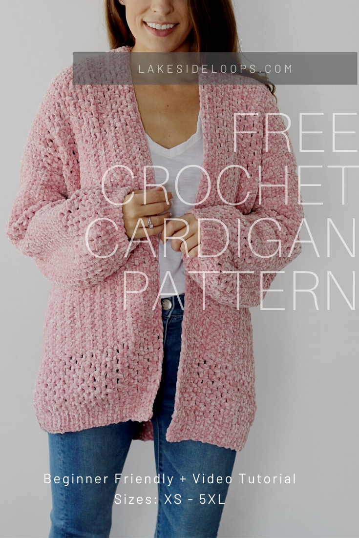 Delaney Velvet Crochet Cardigan – FREE Pattern – Lakeside Loops