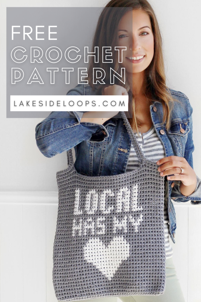 PATTERN Crochet Heart Tote Bag PDF Pattern by Livirosemakes 