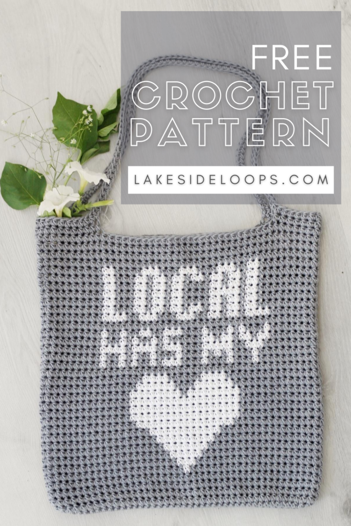 PATTERN Crochet Heart Tote Bag PDF Pattern by Livirosemakes 
