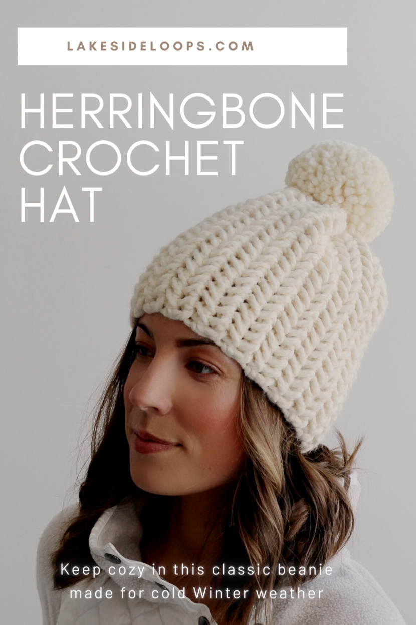 Heath Herringbone Crochet Hat Free Pattern Lakeside Loops