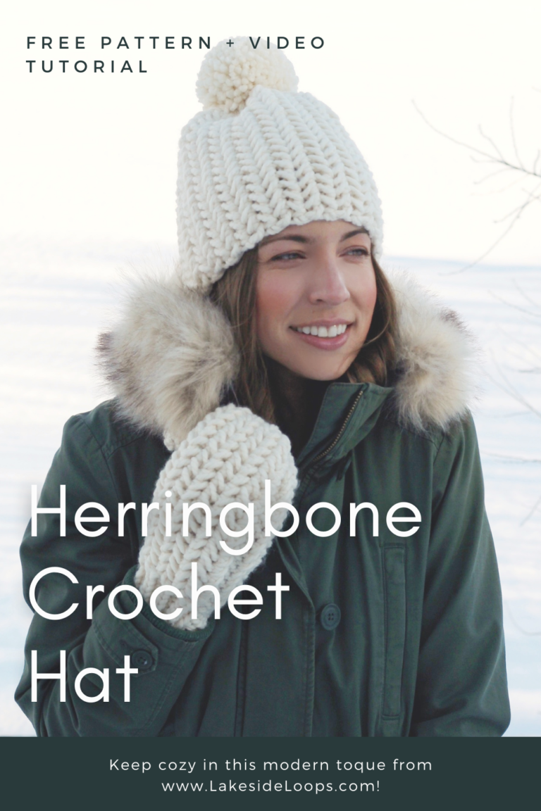 Heath Herringbone Crochet Hat FREE PATTERN Lakeside Loops