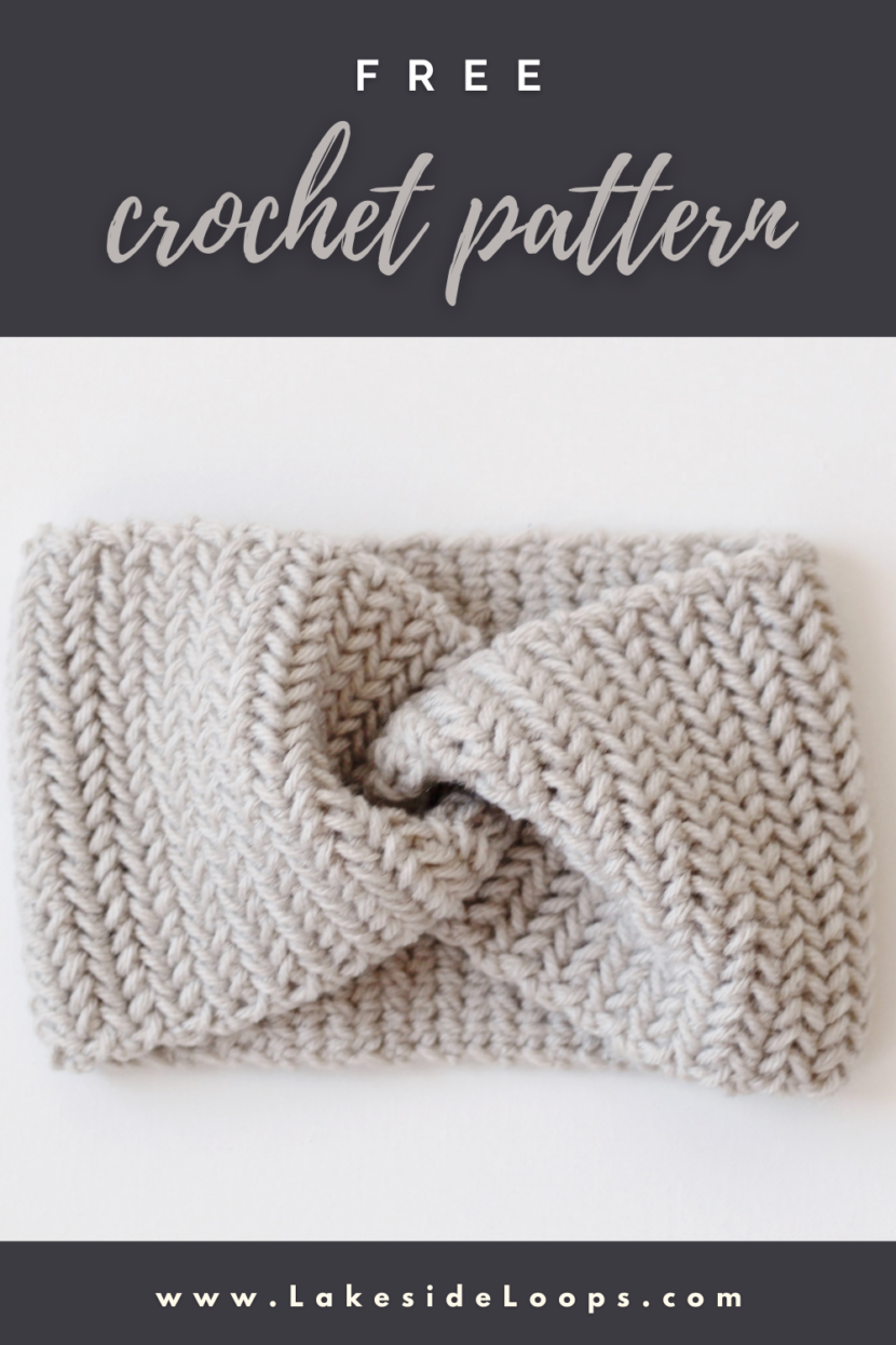 Harley Herringbone Crochet Head Warmer – FREE PATTERN – Lakeside Loops