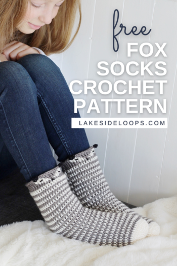 Flynn Fox Crochet Socks – FREE PATTERN – Lakeside Loops